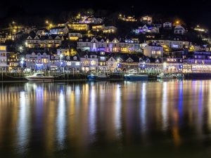 Christmas Lights in Looe (SOLD)
