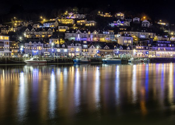 Christmas Lights in Looe (SOLD)